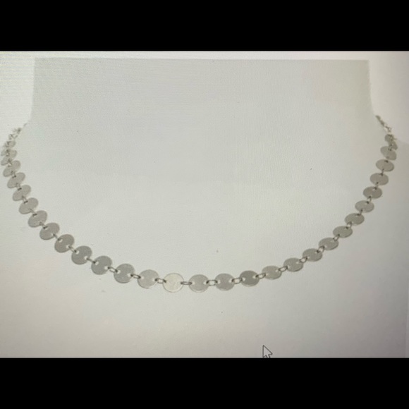 Madewell Jewelry - Madewell | Silver Tone Short Length| Delicate Disc Chain Layering Necklace NWT